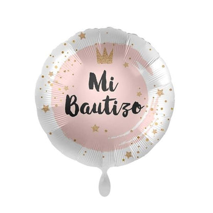 Globo "Mi bautizo" corona 45cm