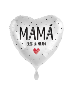 Globo corazón "Mamá eres la mejor" 45 cm