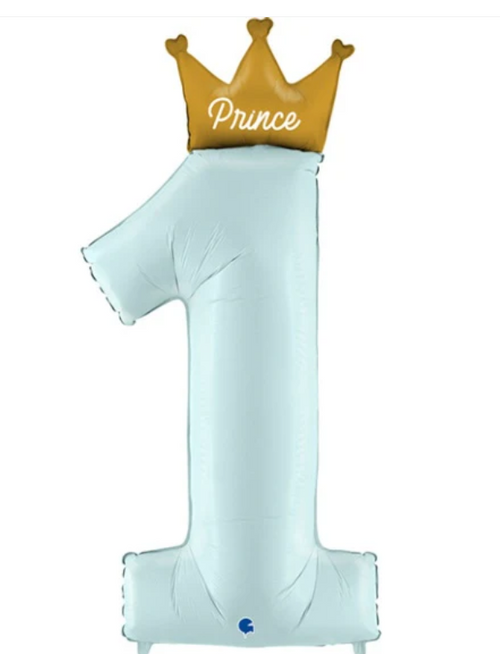 Globo forma número 1 corona prince