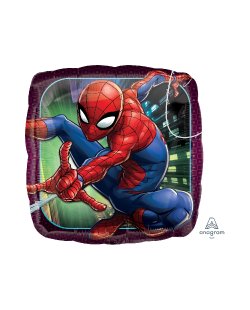 Globo mylar cuadrado Spiderman 45 cm