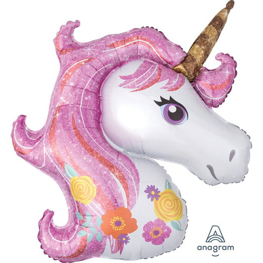 Globo unicornio rosa 83 cm