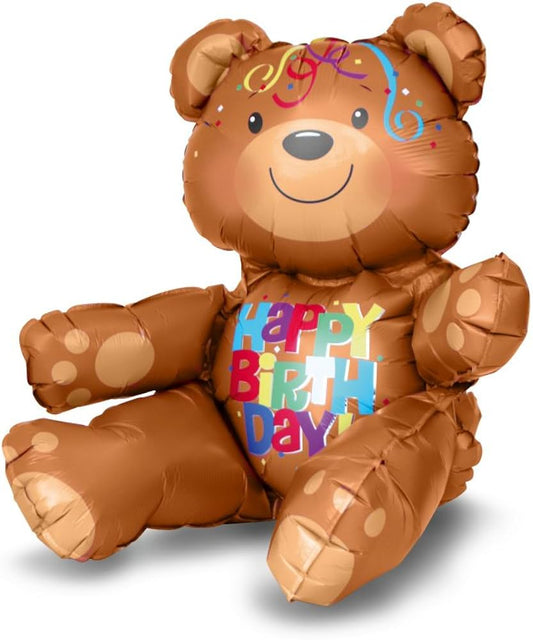 Globo forma oso "Happy birthday" 45 cm