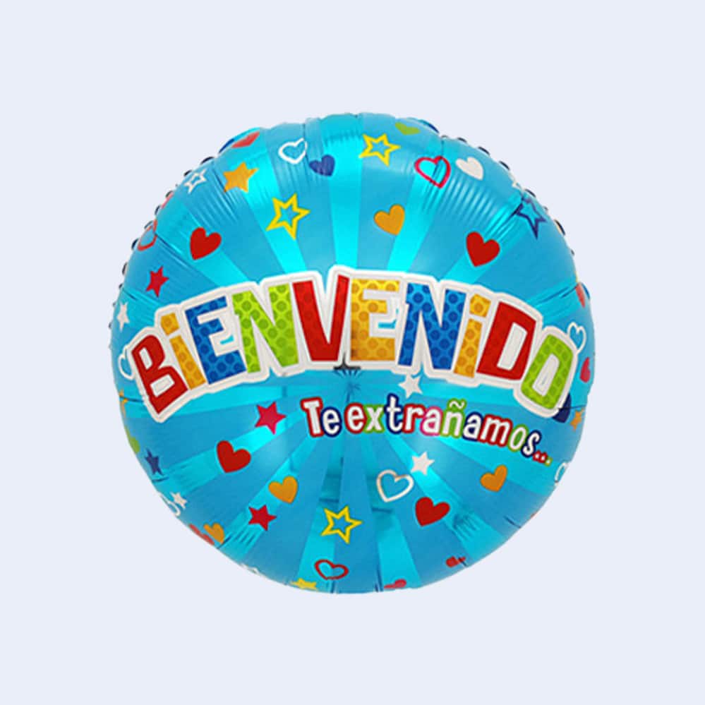 Globo mylar de bienvenida 45 cm