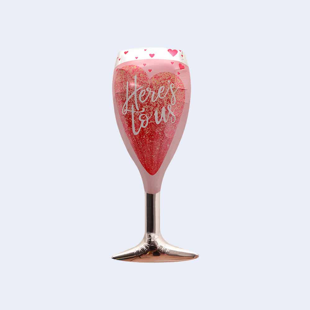 Globo forma copa "Here´s to us" 101 cm