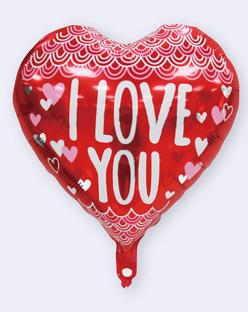 Globo mylar corazón rojo "I love you" 45 cm
