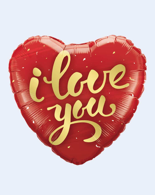Globo mylar corazón rojo "I love you" 45 cm