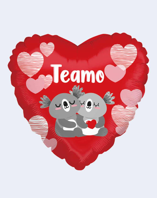 Globo corazón koalas "Te amo" 45 cm