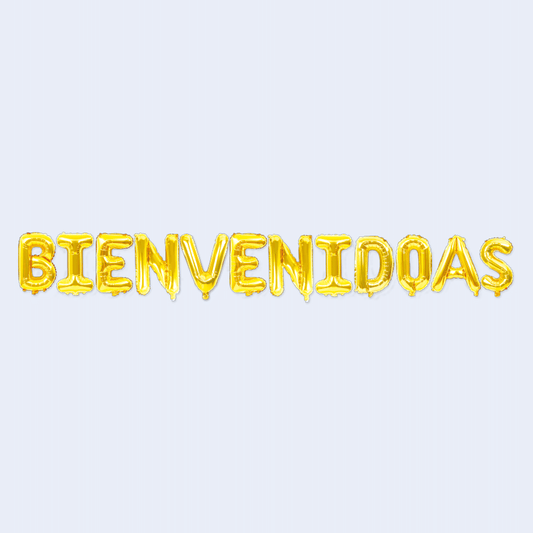 Guirnalda globos "Bienvenidoas" oro