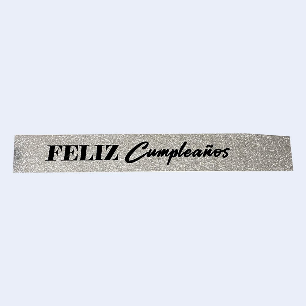 Banda "Feliz cumpleaños" glitter