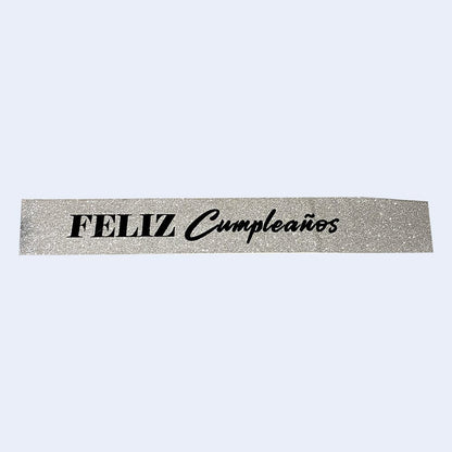 Banda "Feliz cumpleaños" glitter