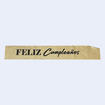 Banda "Feliz cumpleaños" glitter