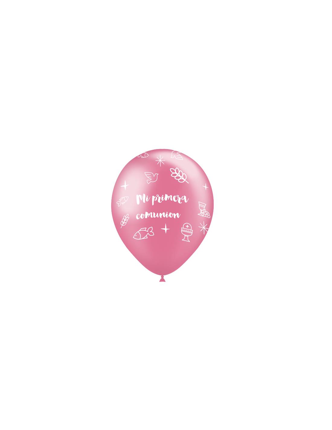 8 globos látex comunión 28 cm