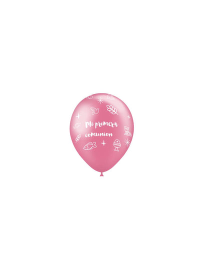 8 globos látex comunión 28 cm