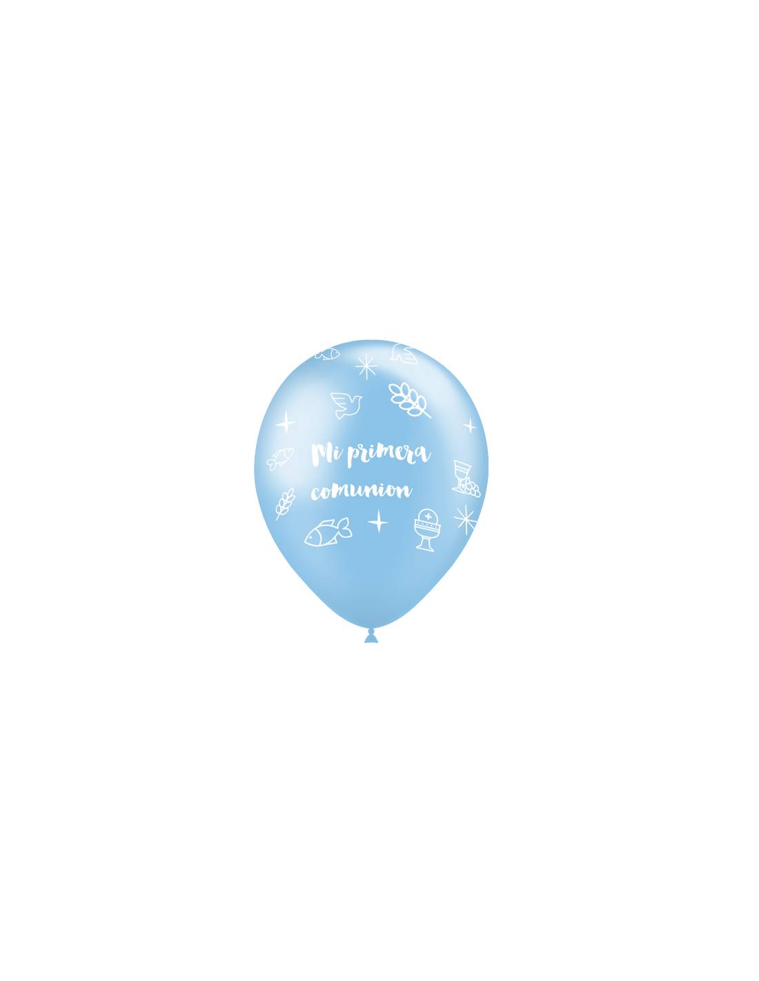8 globos látex comunión 28 cm