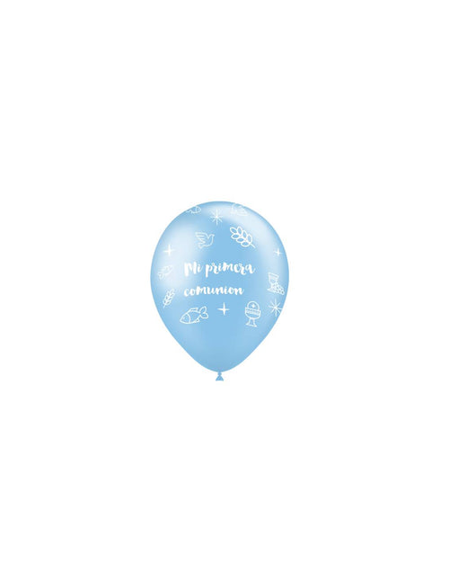 8 globos látex comunión 28 cm