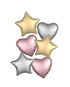 RAMO 6 GLOBOS ESTRELLAS Y CORAZONES