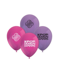 8 globos látex K-POP demon hunters rosa y lila 23 cm
