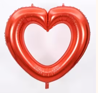 Globo formas corazón hueco recto 104 cm