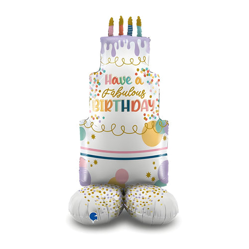 Globo airloonz tarta "Have a fabulous birthday" 122cm