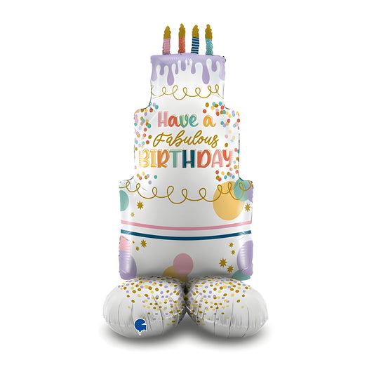 Globo airloonz tarta "Have a fabulous birthday" 122cm