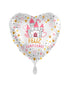 GLOBO CORAZÓN FELIZ CUMPLEAÑOS CASTILLO 43CM