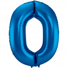 Globo Número de 86 cm azul metalizado