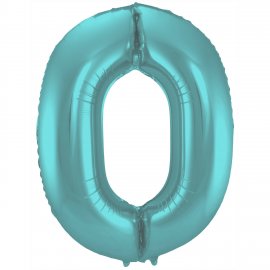 Globo Número de 86 cm azul turquesa