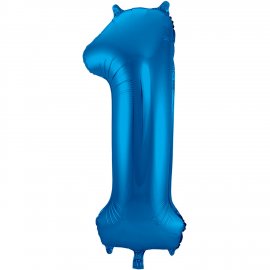 Globo Número de 86 cm azul metalizado