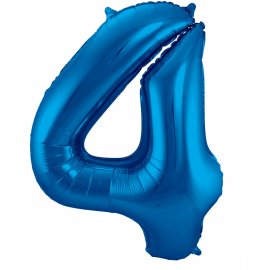 Globo Número de 86 cm azul metalizado