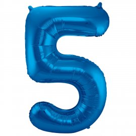 Globo Número de 86 cm azul metalizado