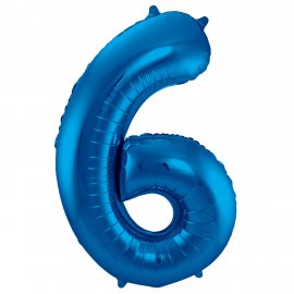 Globo Número de 86 cm azul metalizado
