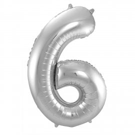 Globo Número de 86 cm Plata