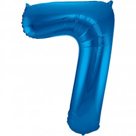 Globo Número de 86 cm azul metalizado
