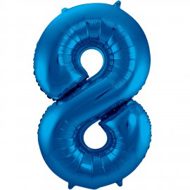 Globo Número de 86 cm azul metalizado