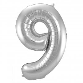 Globo Número de 86 cm Plata
