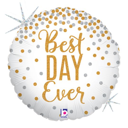 Globo mylar "Best day ever" 45 cm