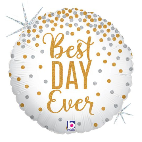 Globo mylar "Best day ever" 45 cm
