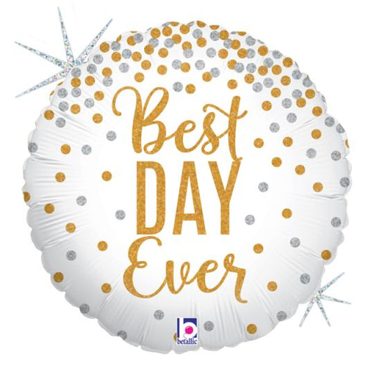 Globo mylar "Best day ever" 45 cm