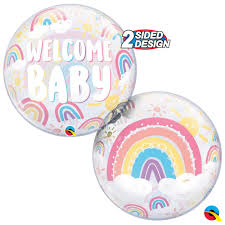 Globo burbuja "Welcome baby" 56 cm