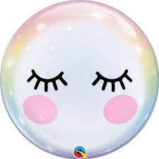 Globo burbuja carita pestañas 56 cm