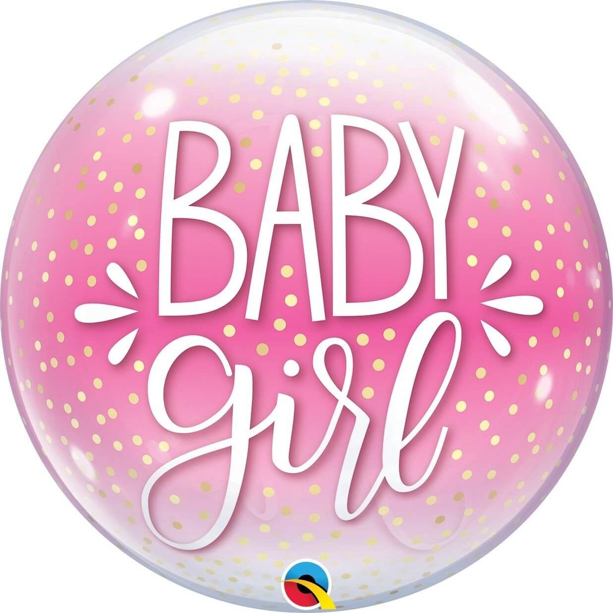 Globo burbuja "Baby girl" 56 cm