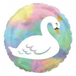 Globo mylar cisne corona 45 cm