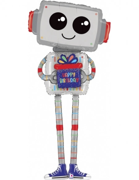 Globo andador robot "Happy birthday" 157 cm