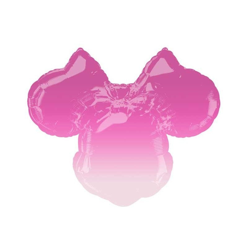 Globo forma silueta cara de Minnie rosa 71 cm