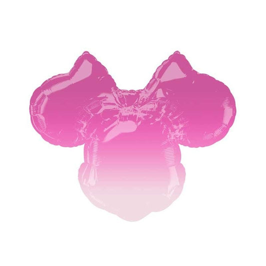 Globo forma silueta cara de Minnie rosa 71 cm