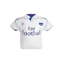 Globo camiseta fútbol blanca 68 cm