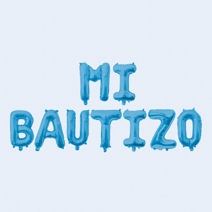 Kit letras "MI BAUTIZO"