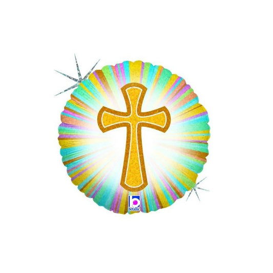 Globo mylar cruz comunión 45 cm