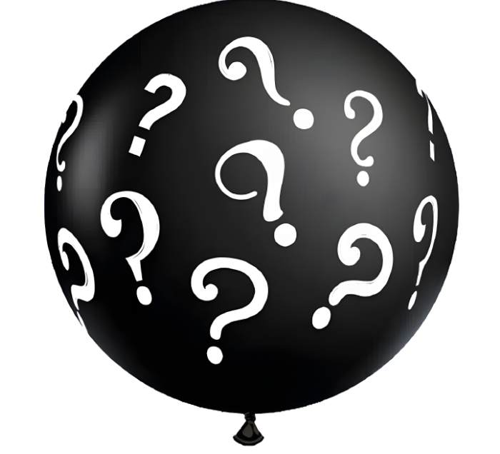 Globo revelación interrogaciones 75cm